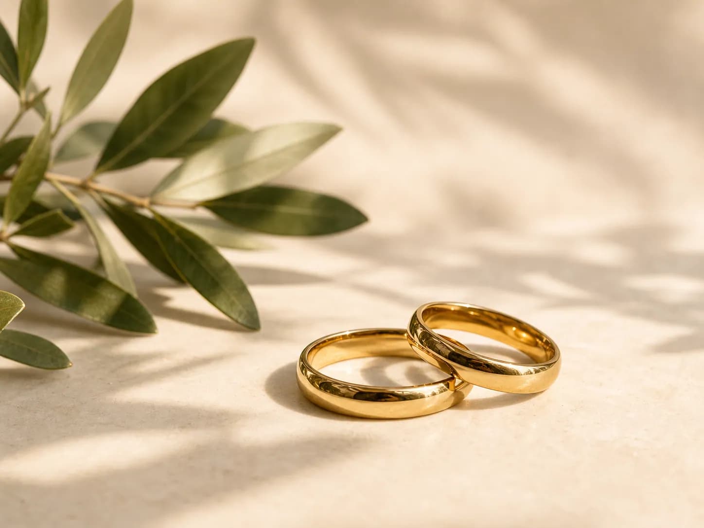 Alliances de mariage dorées